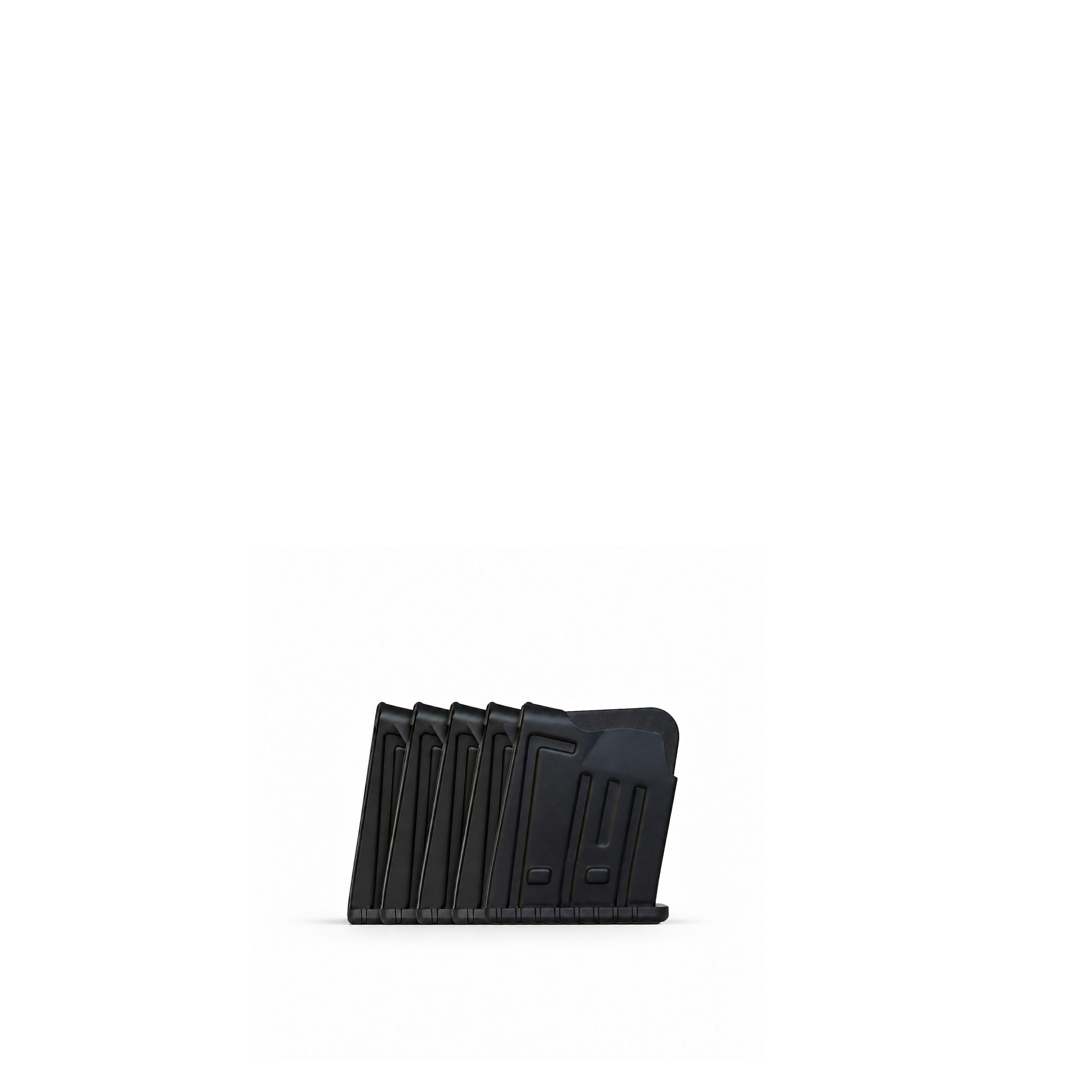 2 Round 12GA AR Shotgun Magazine Black - 5 Pack
