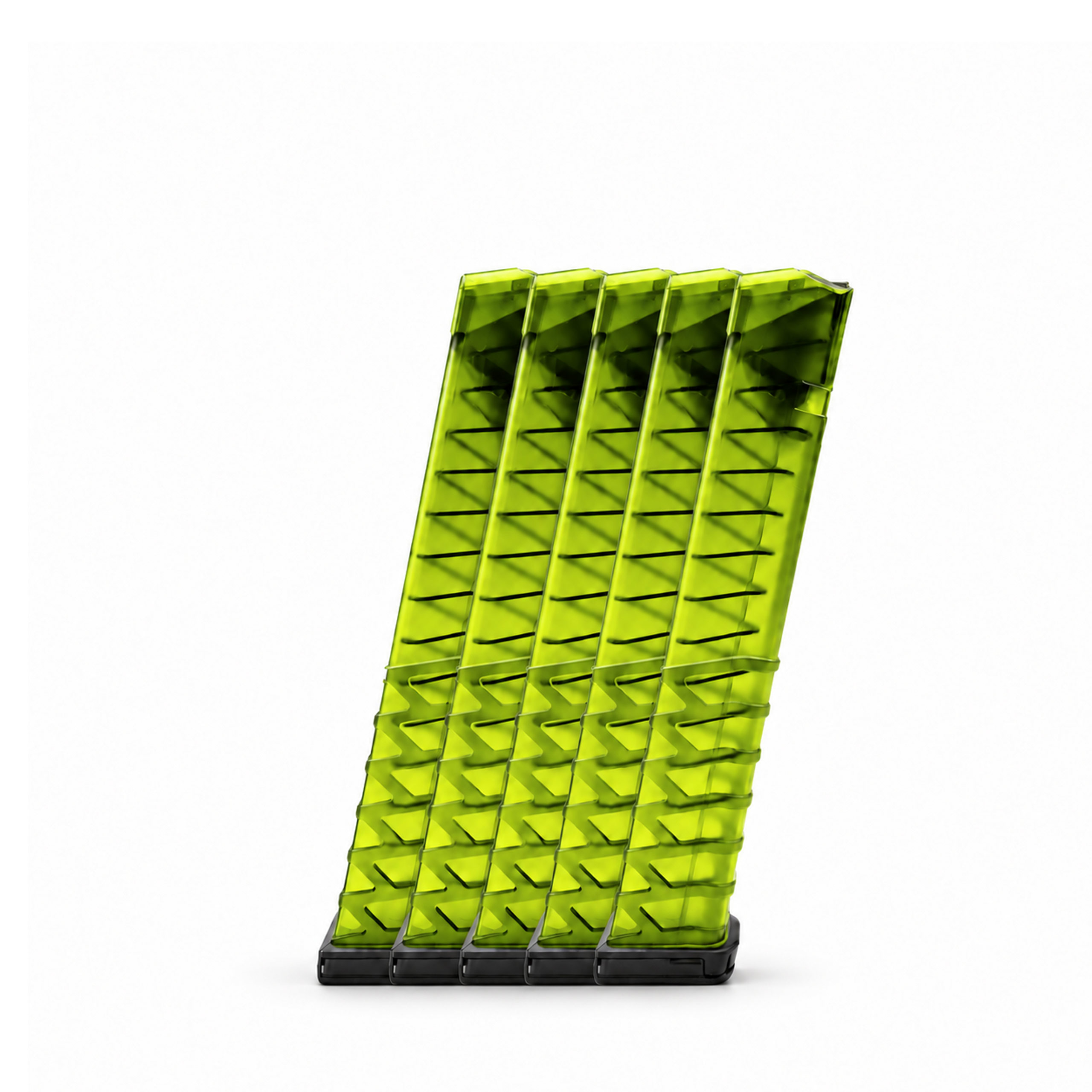 33 Round 9x19mm Glock Magazine Green - 5 Pack